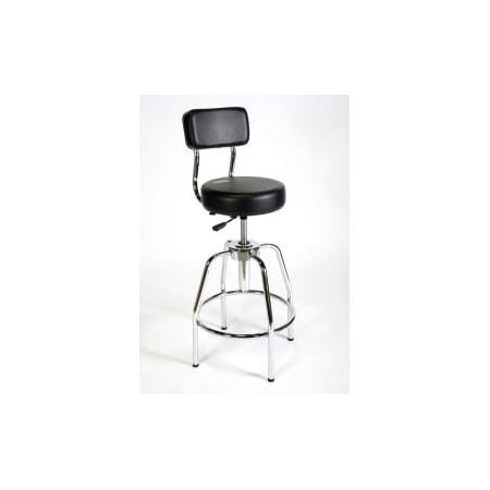 Lds Industries ShopSol Vinyl Drafting Stool - Heavy-Duty - Black 3010002